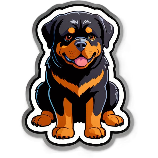 Rottweiler posing  emoji
