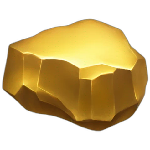 gold ore covered snow emoji