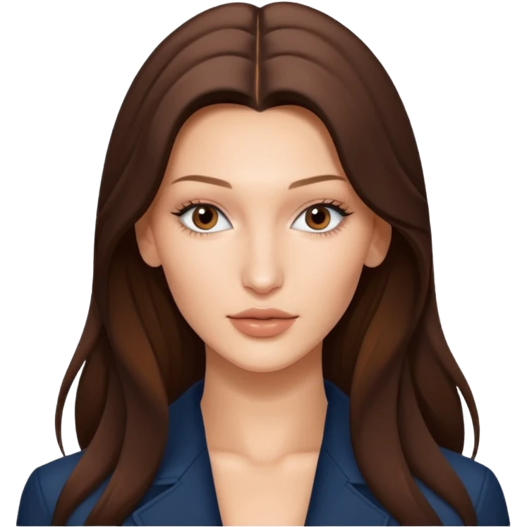 Bella hadid long hair emoji