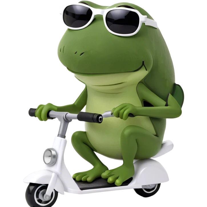 Cat riding scooter emoji