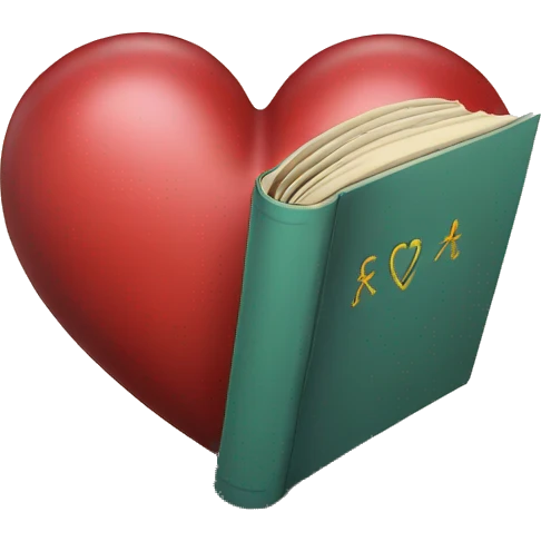 heart with book emoji