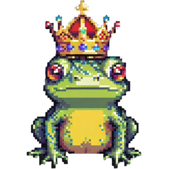 crowned frog emoji
