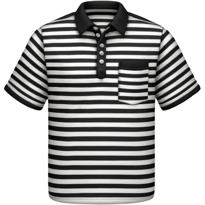 black and white striped shirt, just the shirt emoji