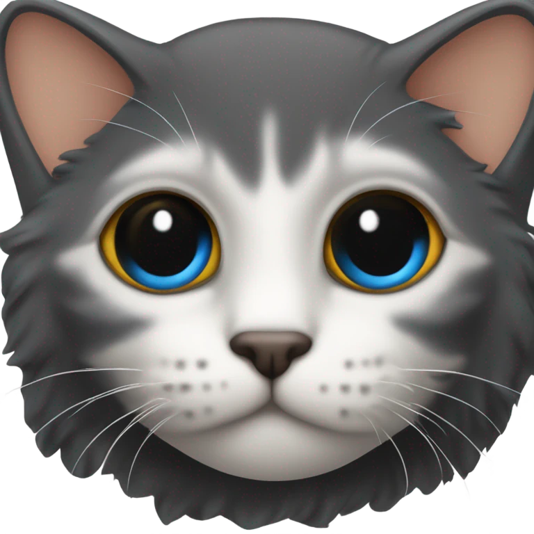 Gato negro con un ojo emoji