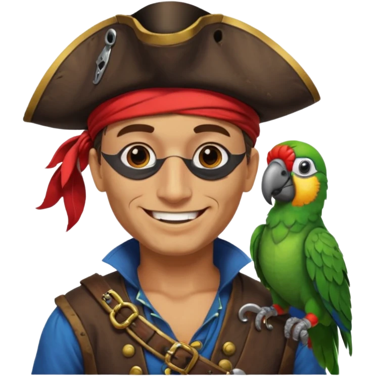 pirate and parrot emoji