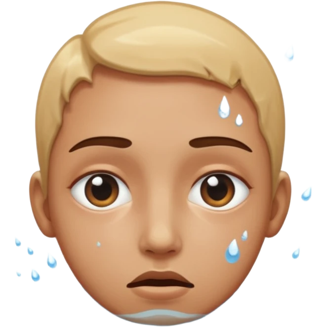 Tête qui se boit dans l’eau emoji