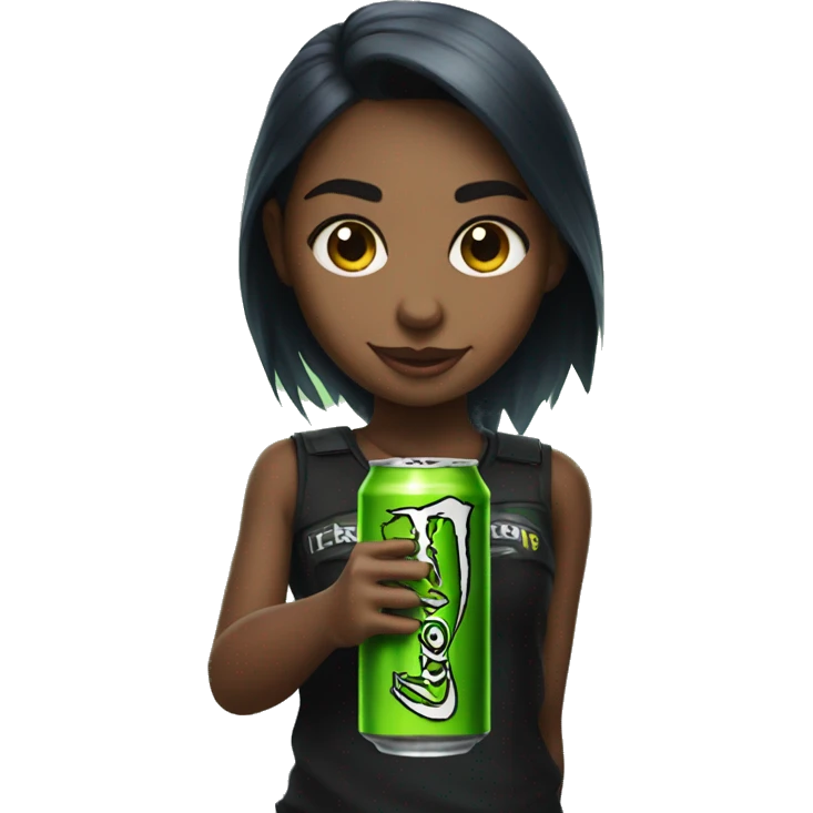girl with a monster energy drink  emoji