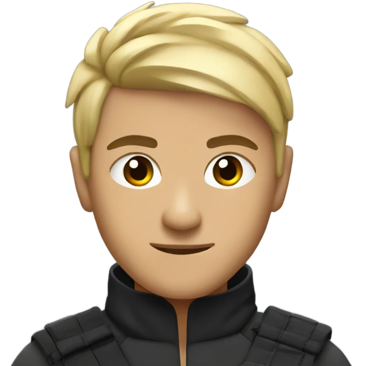 Ninja with a low taper fade emoji