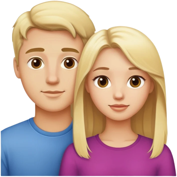 best friends for ever one blond guy and a blond girl emoji