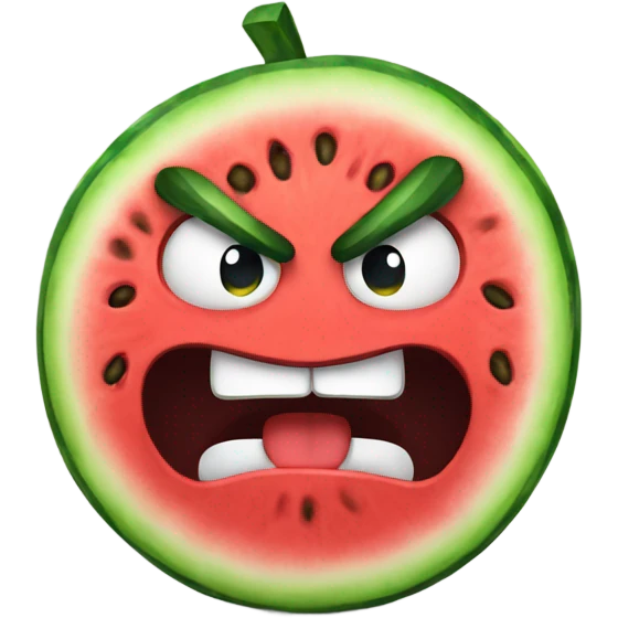 Angry watermelon  emoji