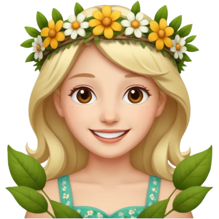 dame qui reconnecte avec la nature  emoji