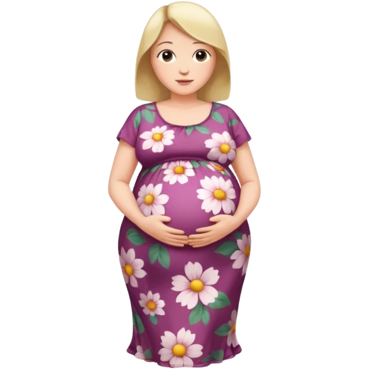 heavily pregnant woman with extra large belly emoji