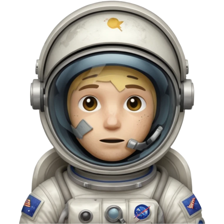 astronaut with broken helmet emoji