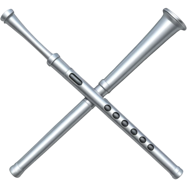 quiero una flauta travesera plateada emoji