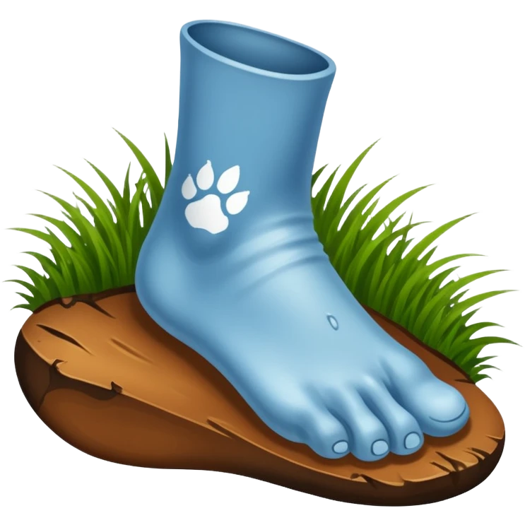 An image of a Tar heel foot emoji