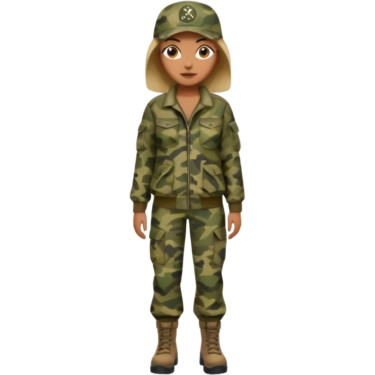 realistic full body camo baddie emoji