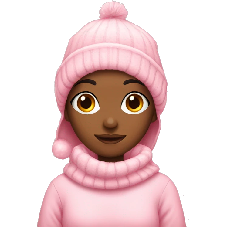 Cozy girl pink Christmas  emoji