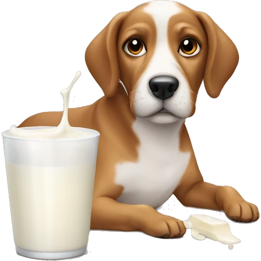 Dog with Milk emoji