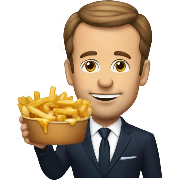macron eat poutine emoji
