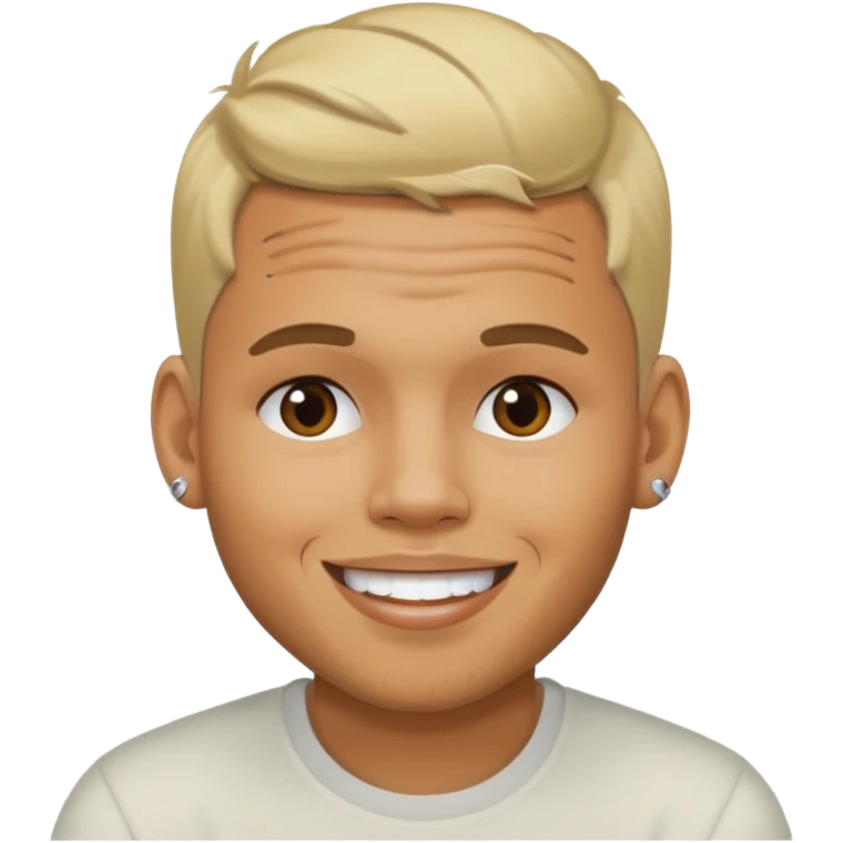Chris Brown with blonde hair emoji