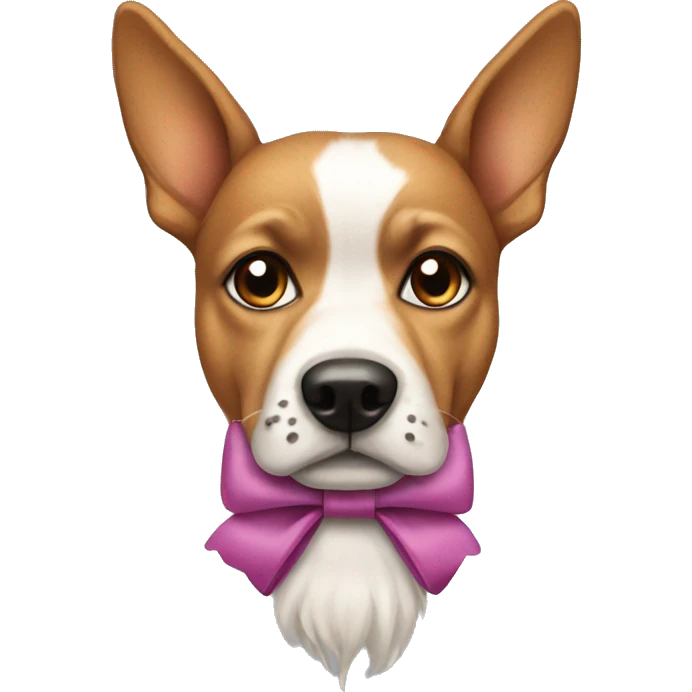 Dog wearing bows emoji