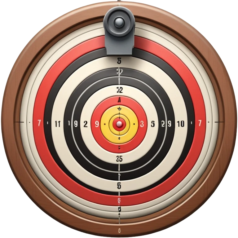A detailed rifle with iron sights aimed at a target with concentric rings. The target is centered, emphasizing accuracy and focus in sports shooting, with no shooter visible, just the rifle and target in a calm, precision-driven setting emoji