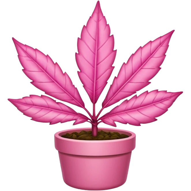 Pink pot leaf emoji