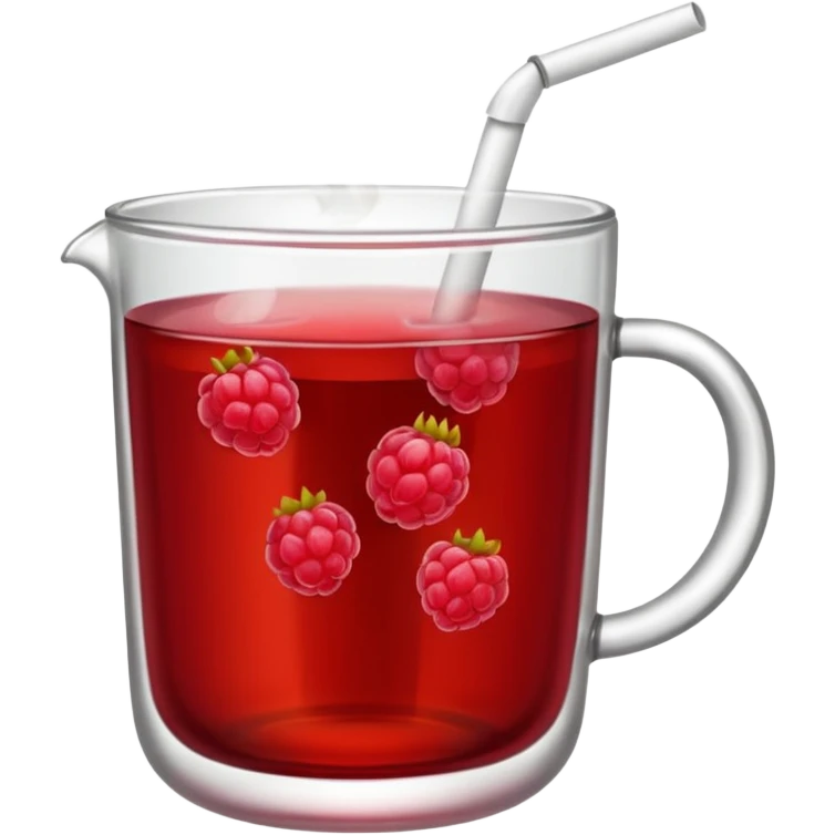 Raspberry tea emoji