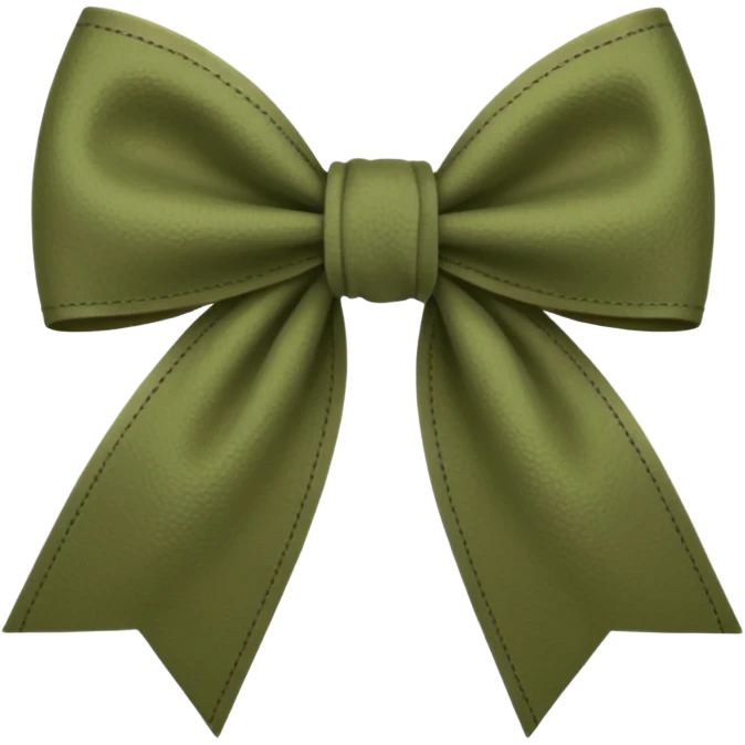 Khaki green bow  emoji