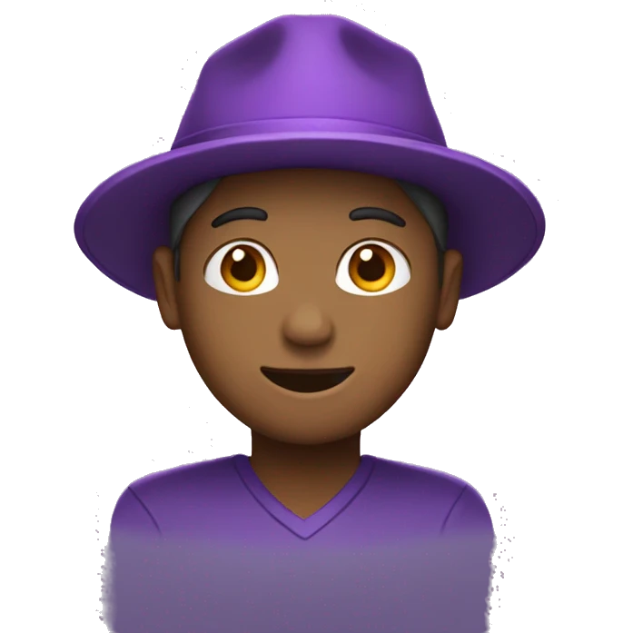 purple hat emoji