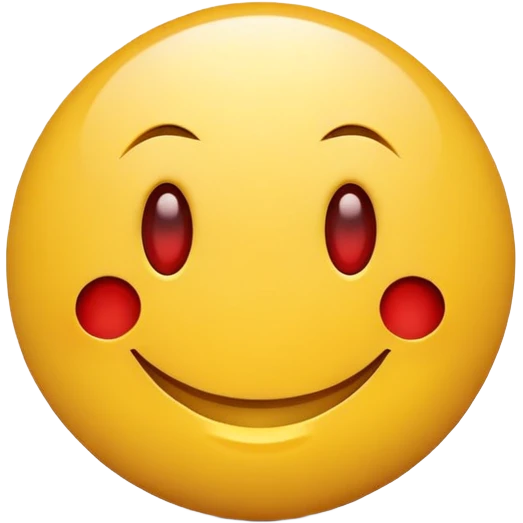 smiley face with red squinty eyes  emoji