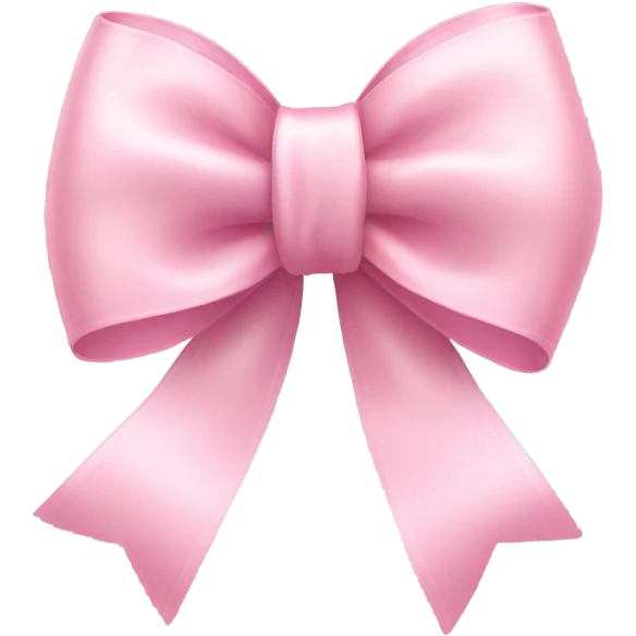 light pink ribbon bow emoji