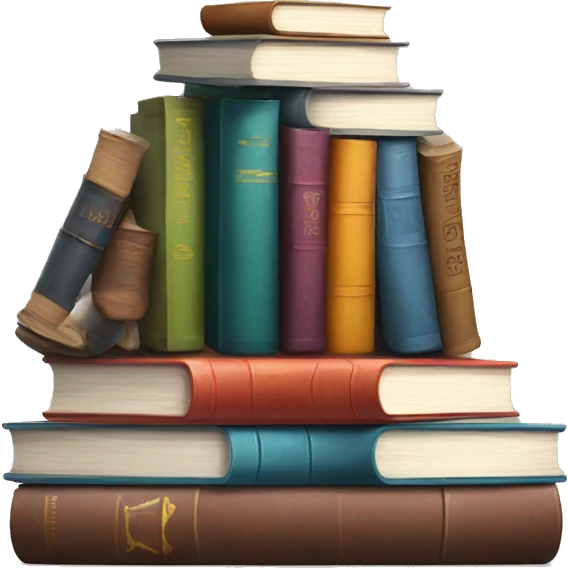 pile of modern books emoji
