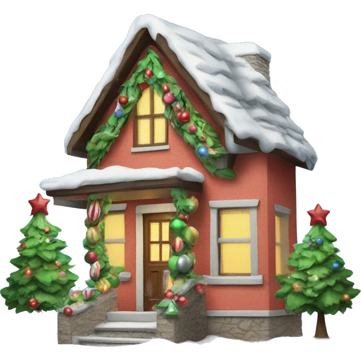 Christmas house emoji