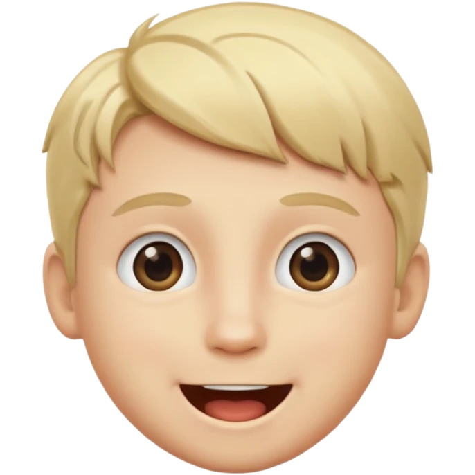 blond boy with grey eye colour smiling emoji