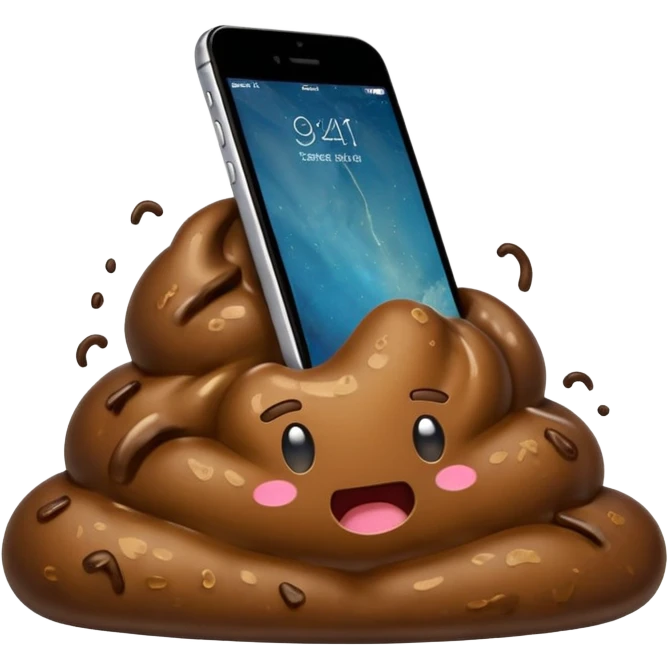 iPhone in poop emoji