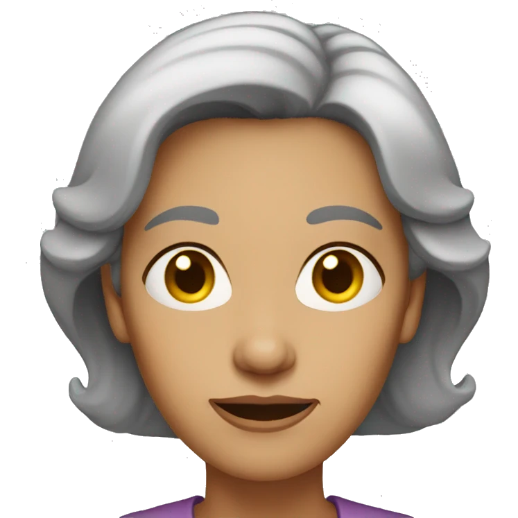 Middle-aged woman with neutral emotion  emoji