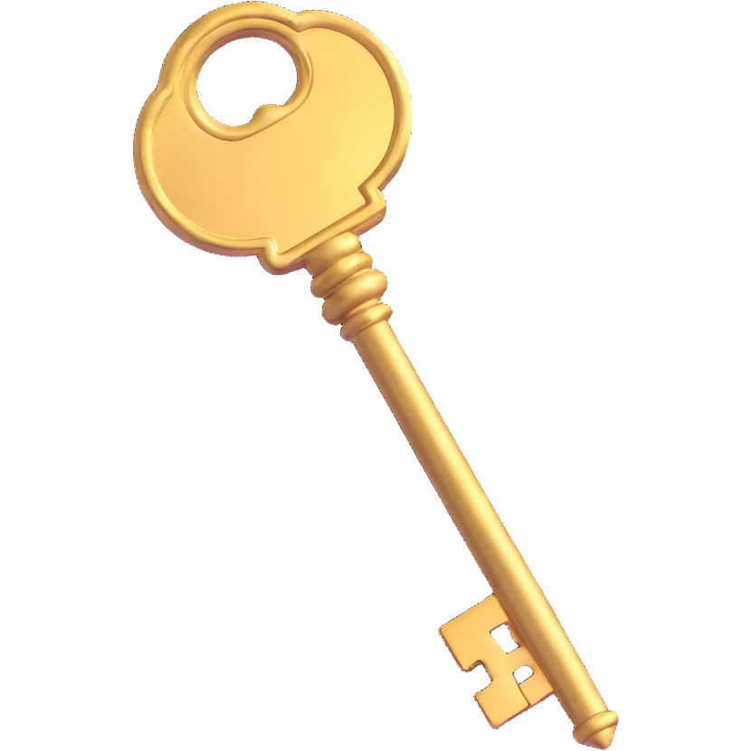 golden antique key emoji