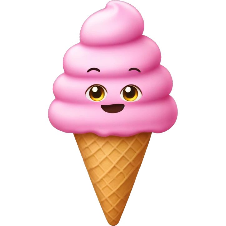 Pink ice cream emoji