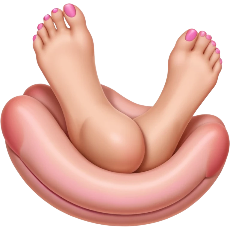 feet on a round body with a butthole and big weiner  emoji