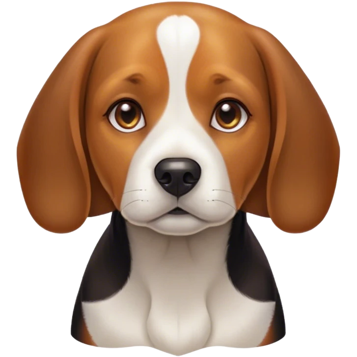 Cinematic Noble Beagle Portrait Emoji, Poised and regal, with a compact, sturdy build and a well-groomed coat of white, brown, and black, deep-set soulful hazel eyes, Simplified yet sharp and sophisticated features, highly detailed, glowing with a soft, dignified glow, high shine, intelligent and loyal, stylized with an air of strength, focused and attentive, soft glowing outline, capturing the essence of a watchful and confident companion, so majestic it feels as though it could step out of the screen with effortless authority! emoji