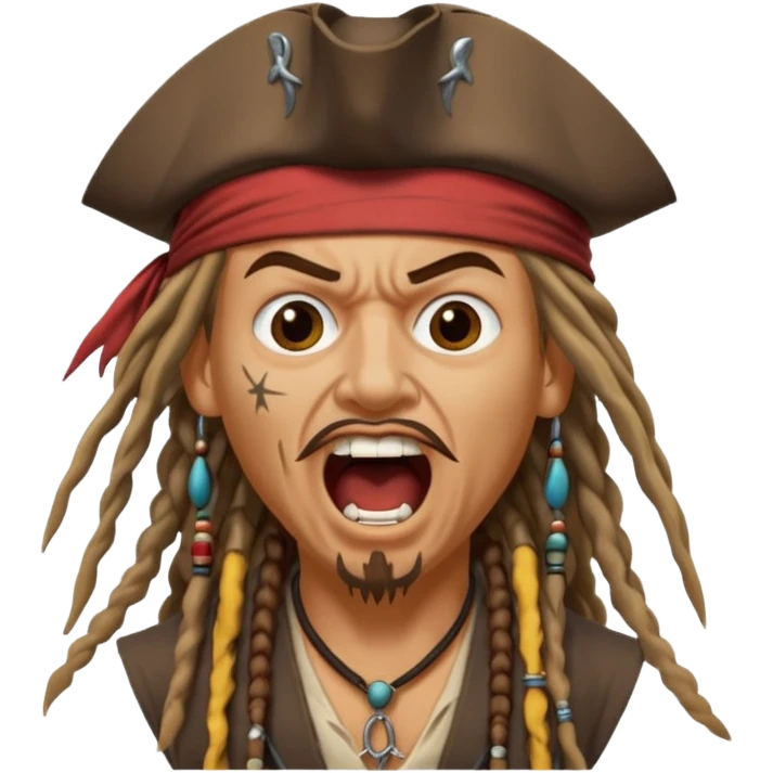 jack sparrow screaming emoji