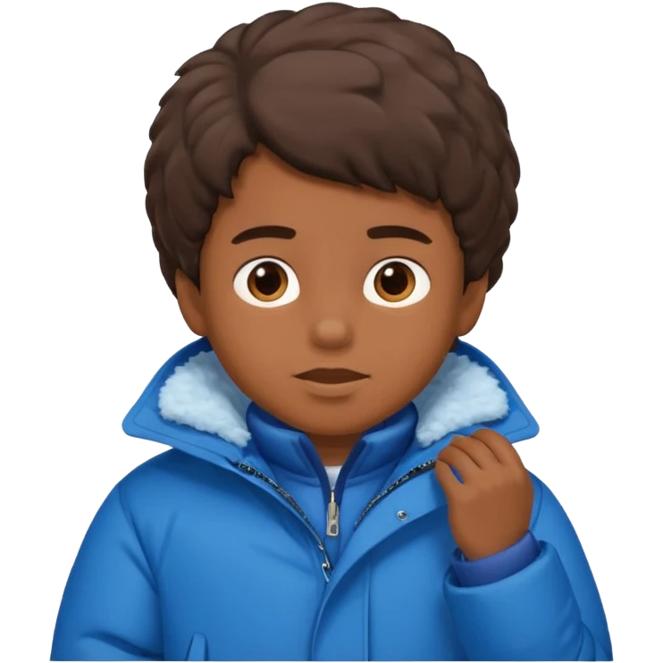 emoji- of a boy putting on his coat emoji