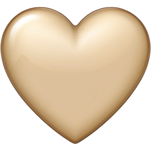 Beige shining heart  emoji