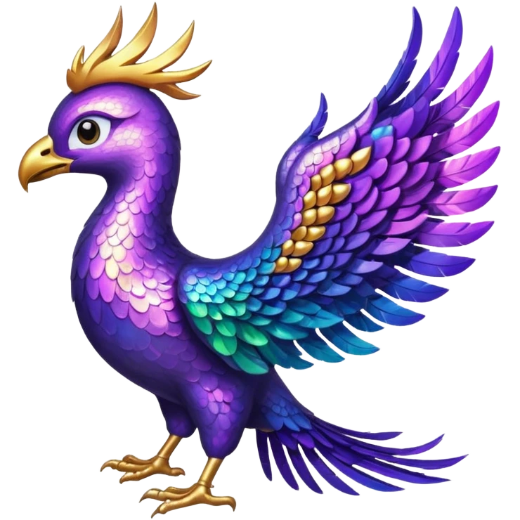 glitter purple phoenix emoji
