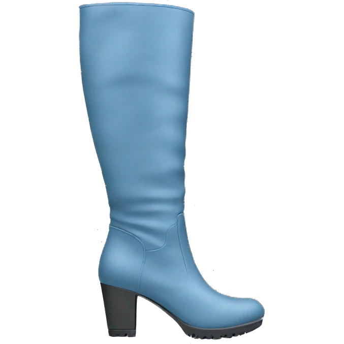 Dust blue knee high boots emoji