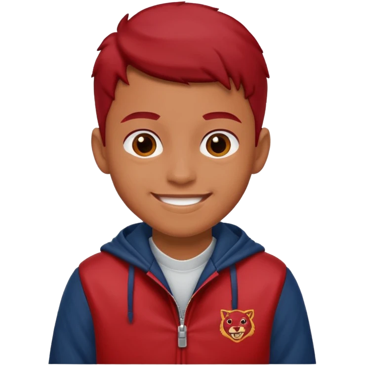 college boy with college jacket red emoji