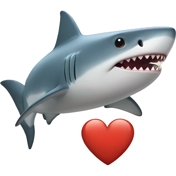 shark with heart emoji