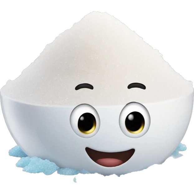Smiling emoji with a pile of salt emoji