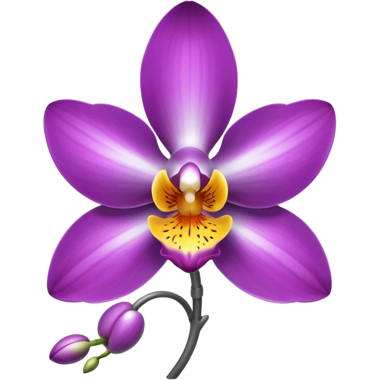 metallic chrome minimalistic all gray orchid emoji